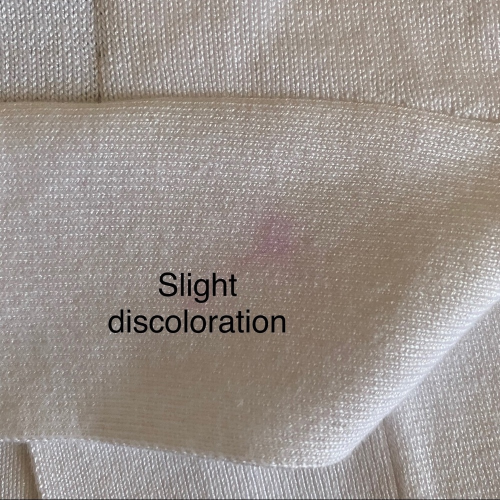 JM COLLECTION OPEN FRONT CARDIGAN TOP-TOGGLE SLEEVES WHITE SIZE MEDIUM PETITE - Picture 7 of 10